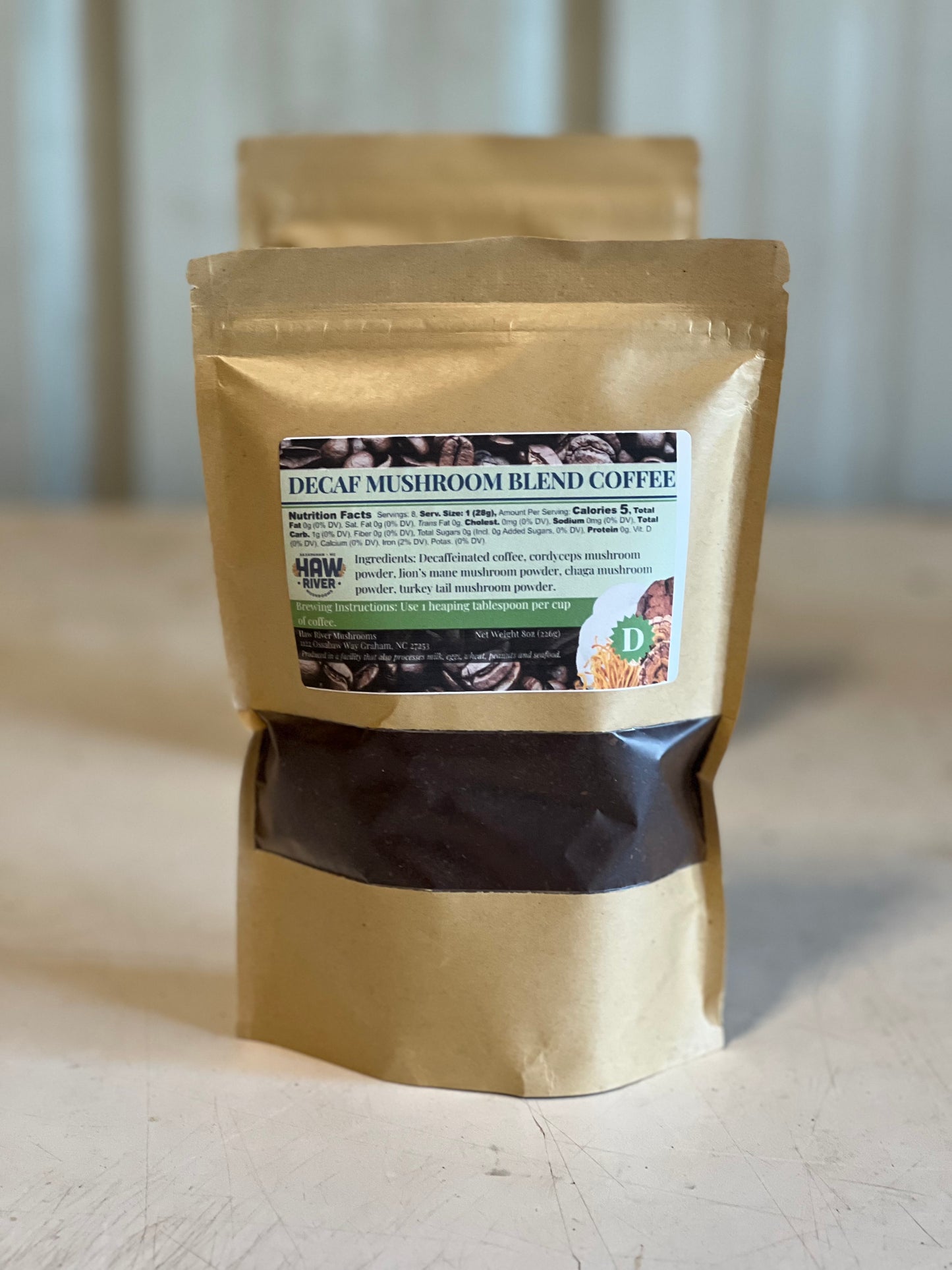 Mushroom Blend Coffee, Decaf 8oz