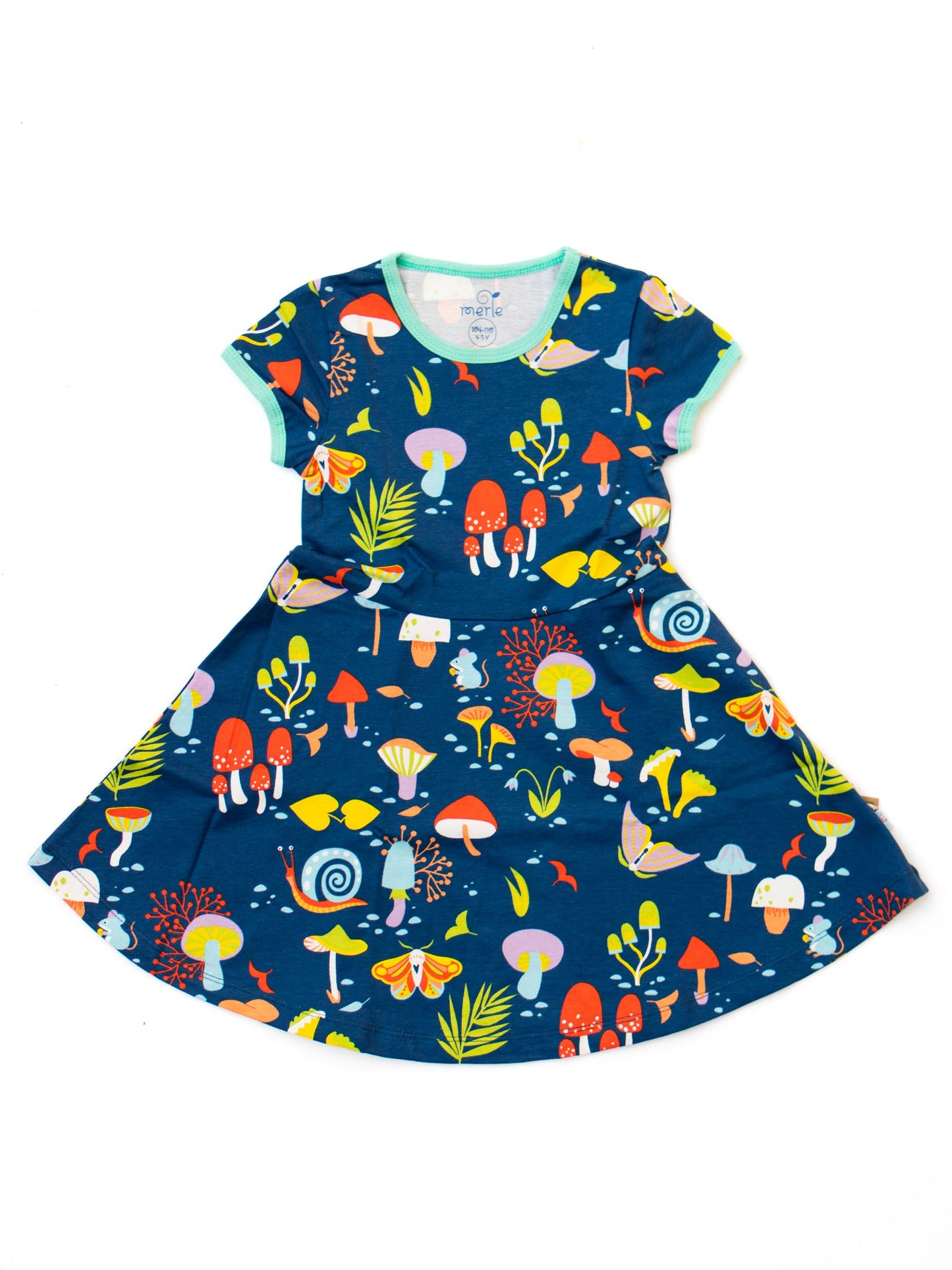 Organic Kids Skater Dress - Forest at Night