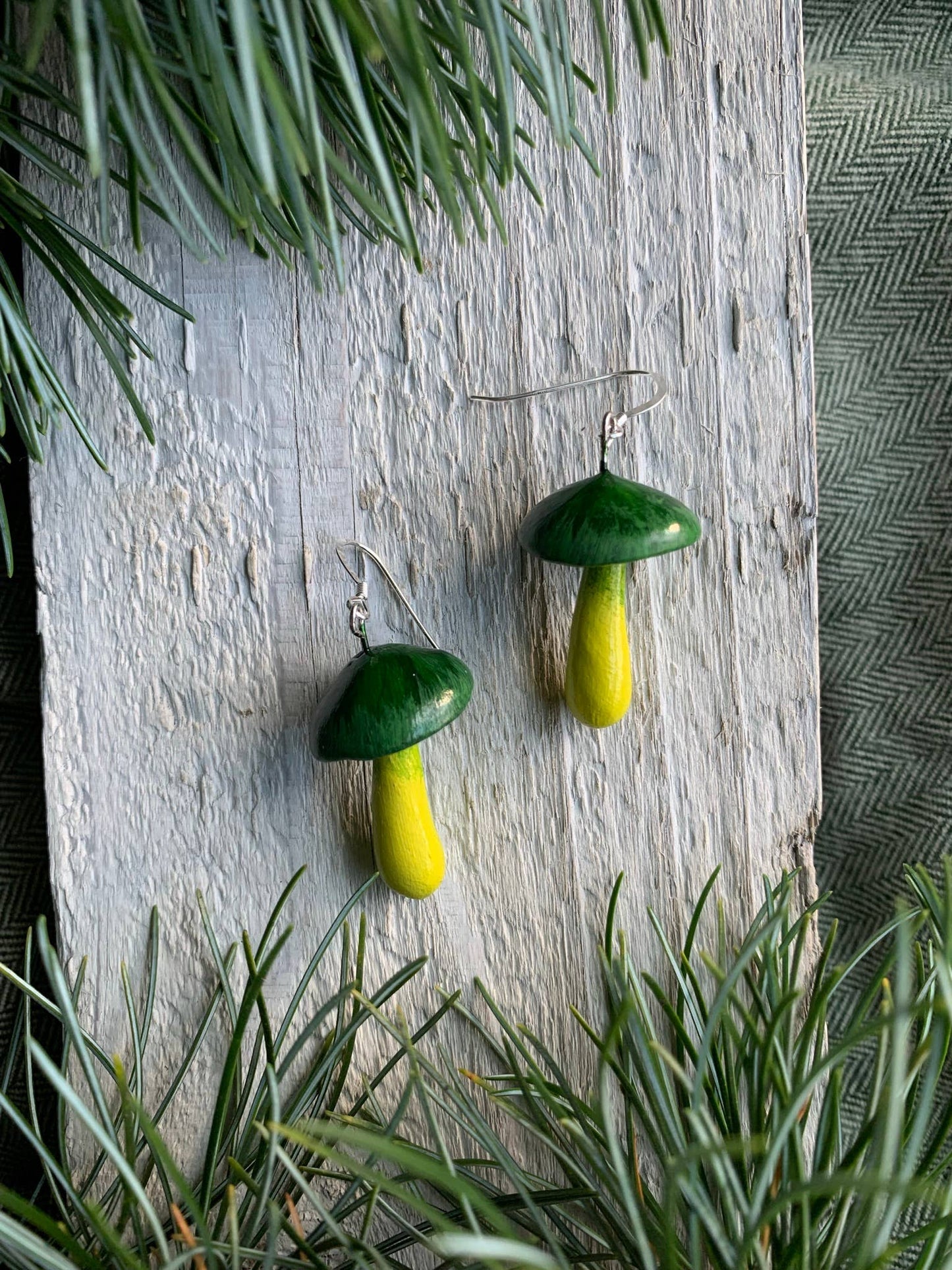 Parrot Toadstool Mushroom Earrings