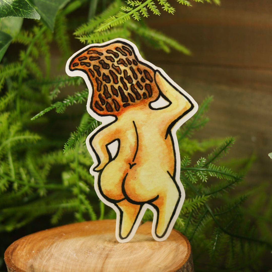 Vinyl Funguise® Sticker - Morel Moonie