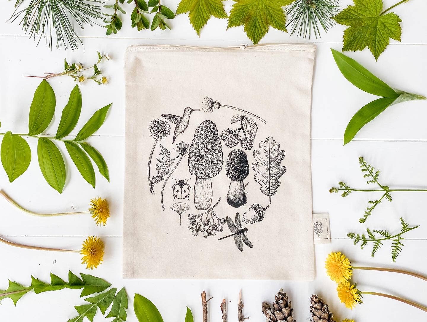 Reusable Zipper bag/ Medium/ Nature