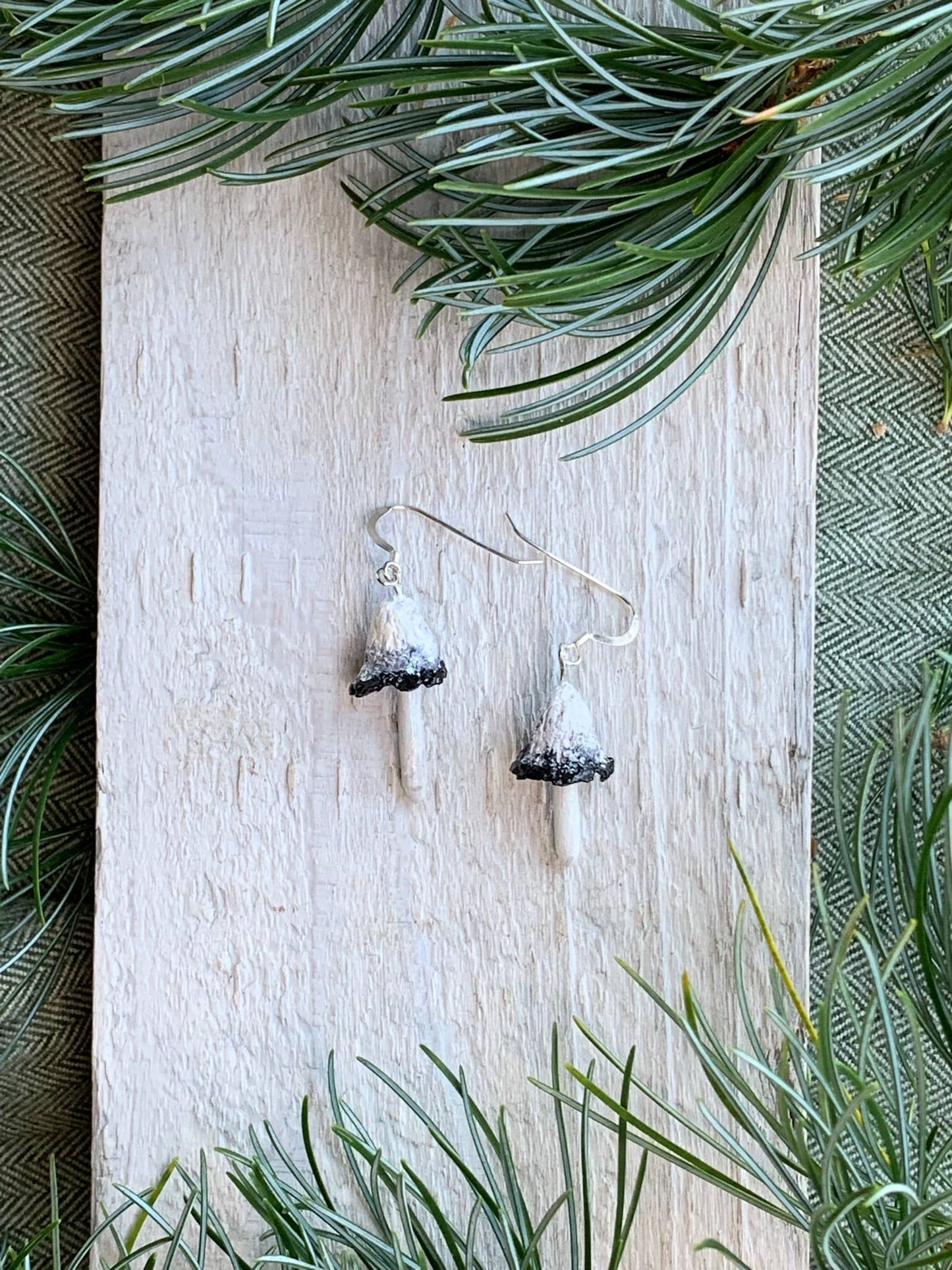 Inky Cap Mushroom Earrings
