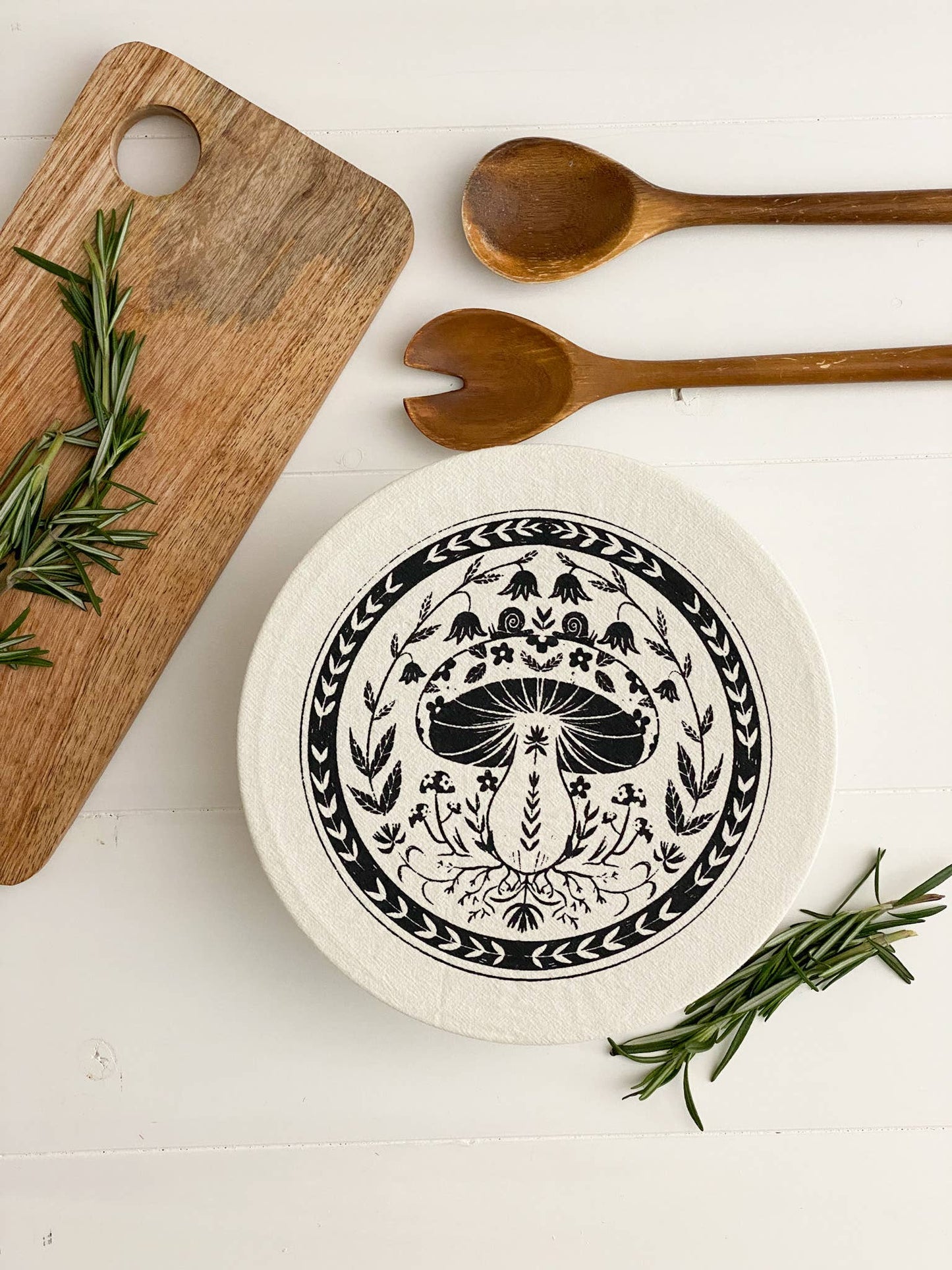 Med Bowl cover "Amanita"/8" Black
