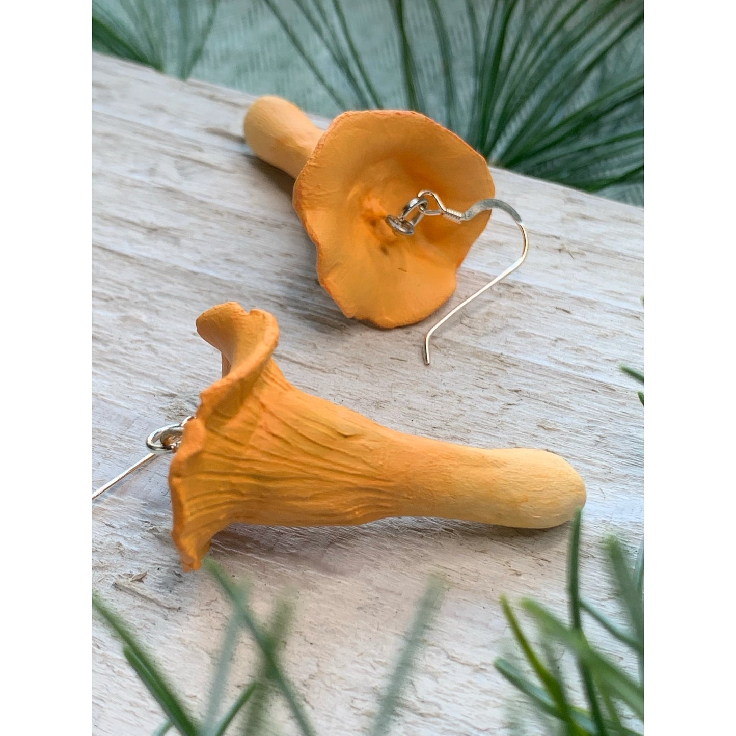 Chanterelle Mushroom Earrings