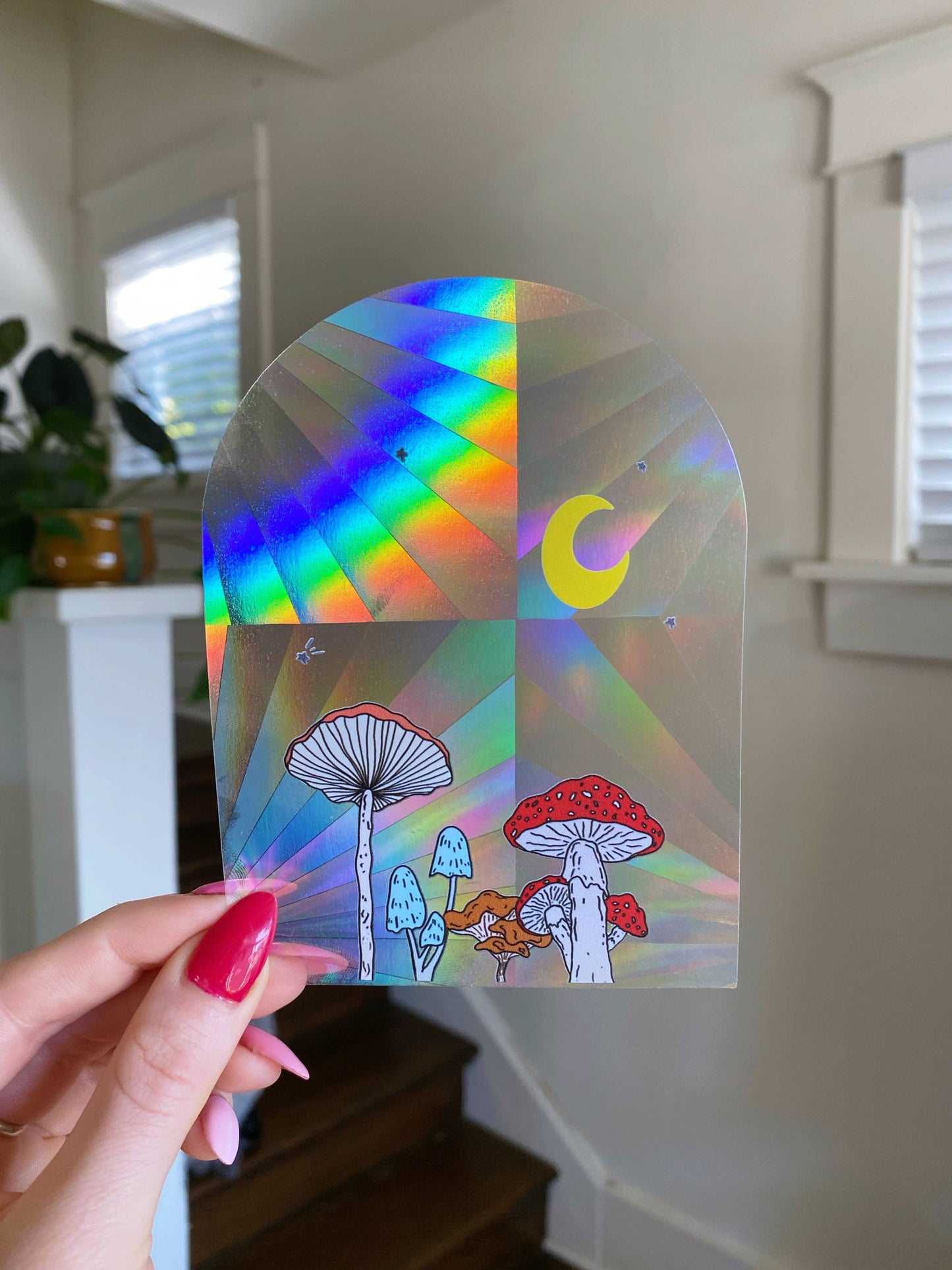 Mushroom Suncatcher Window Decal