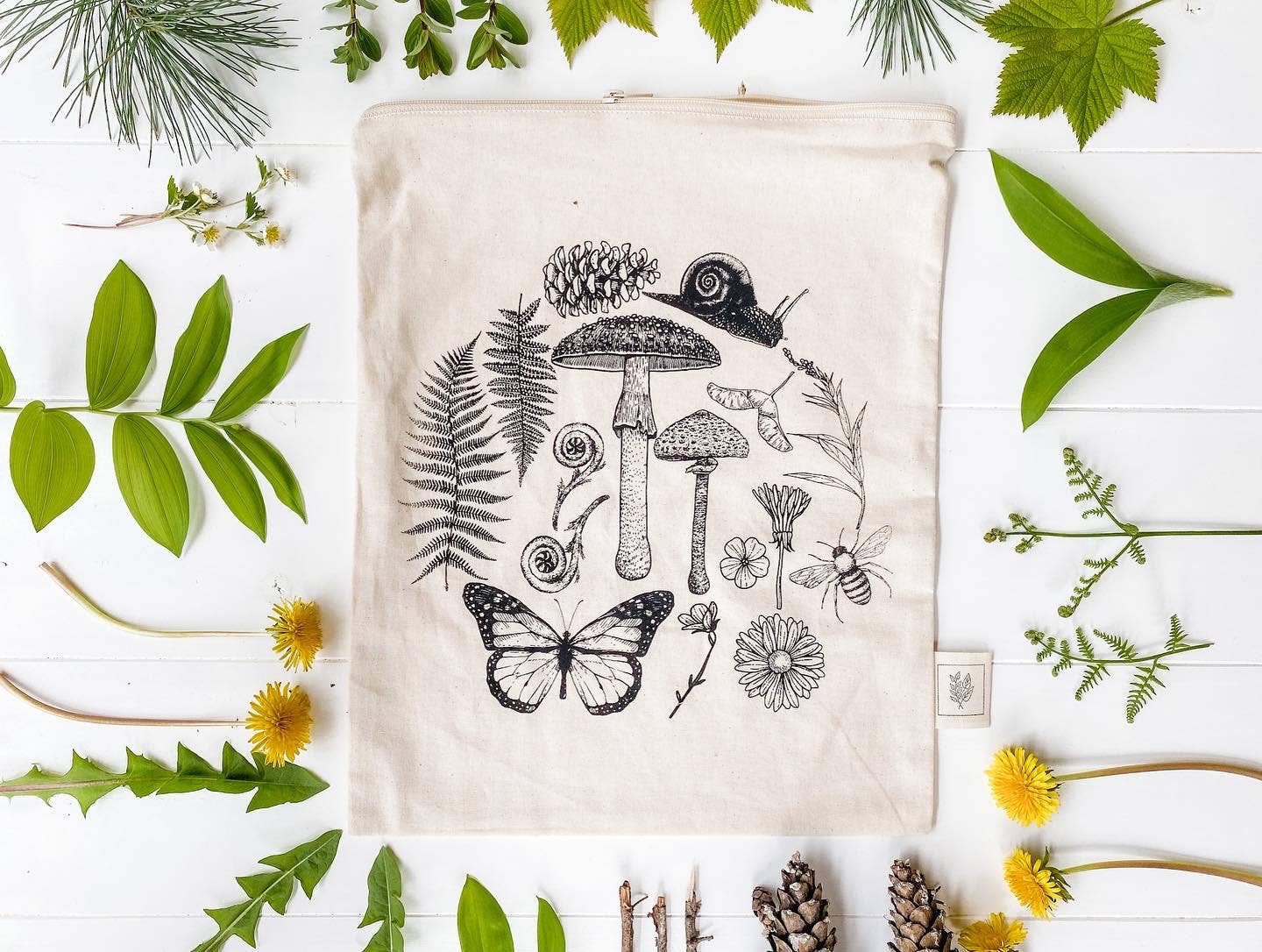 Reusable bag/ Large/ Forage zipper bag