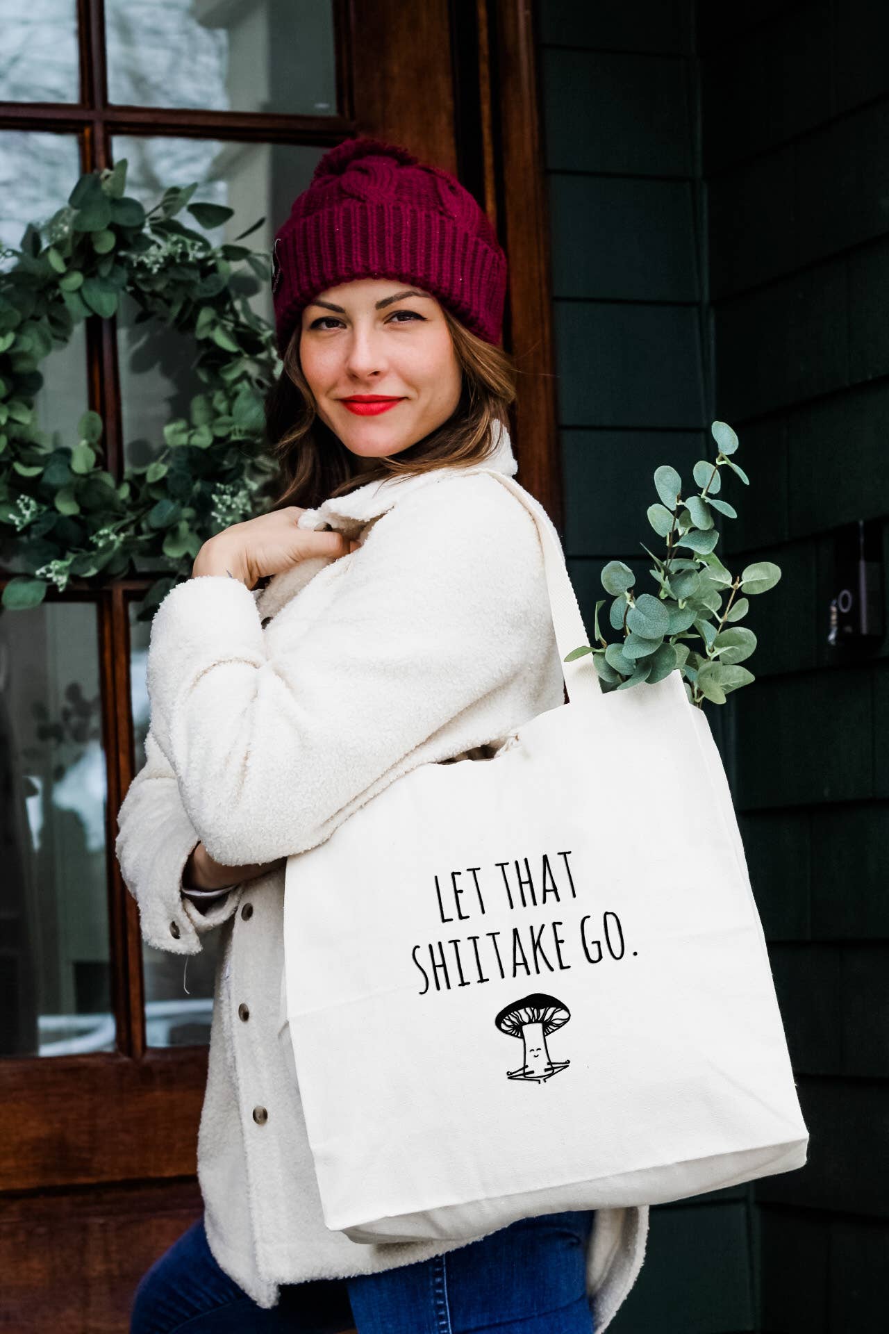 Let That Shiitake Go - Tote Bags