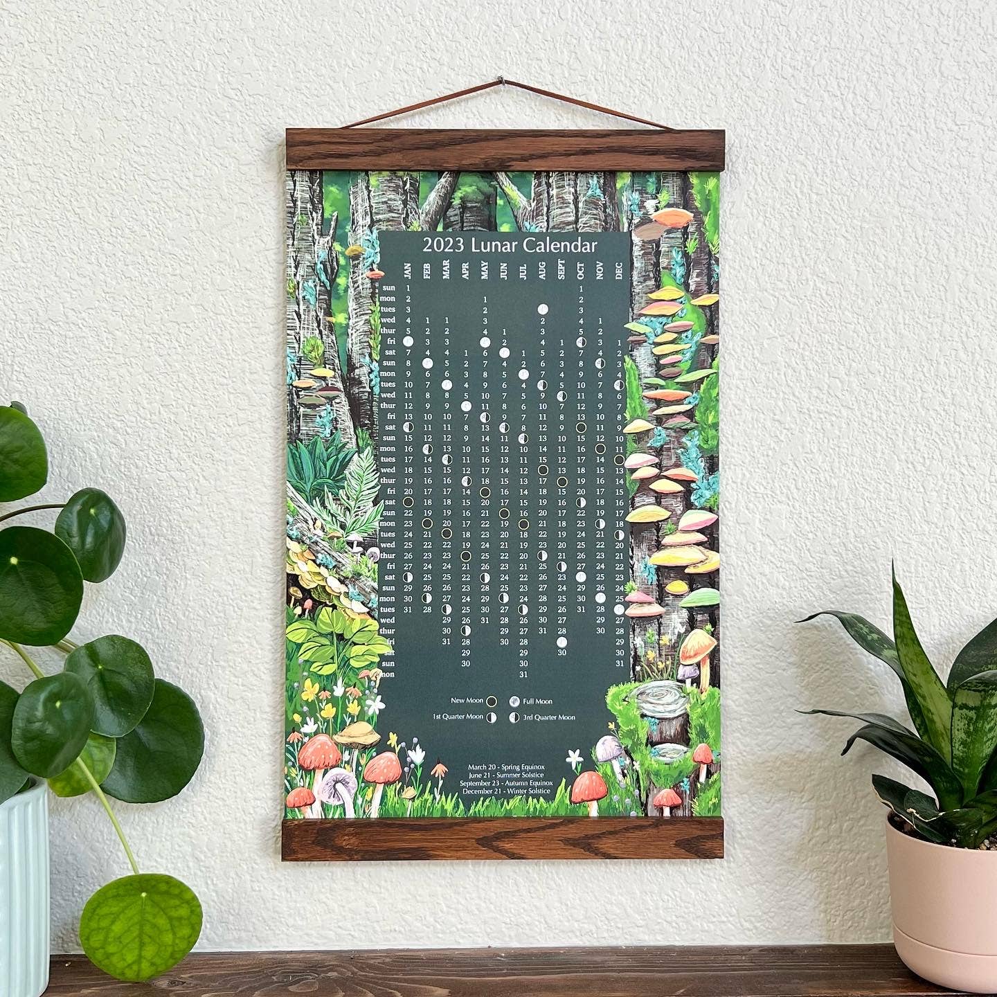 ON SALE! 2023 Lunar Calendar - Mushrooms and Moss