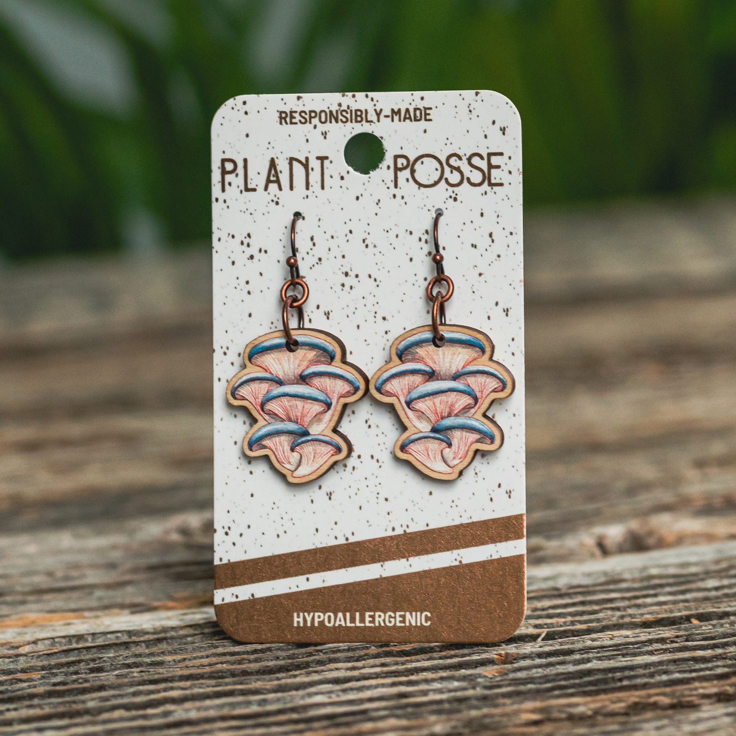 Oyster Mushrooms Dangle Earrings