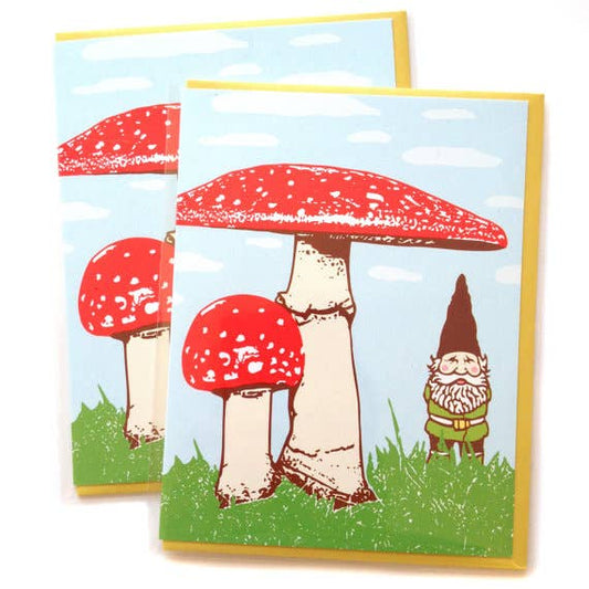 Red Mushrooms Greeting Cards