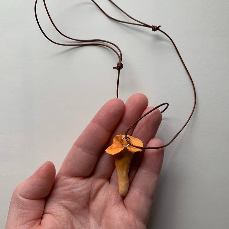 Chanterelle Mushroom Necklace