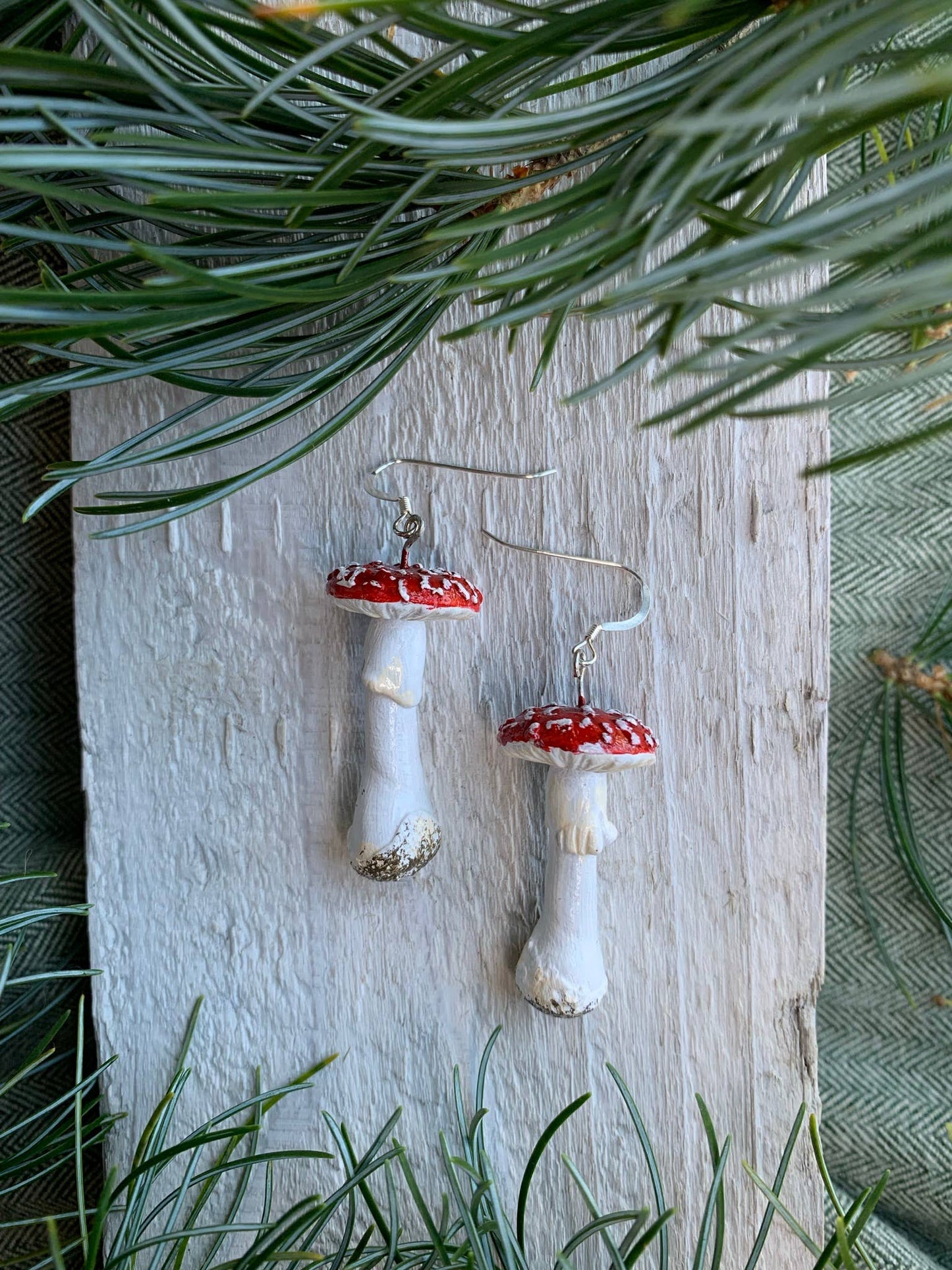 Amanita Muscaria Mushroom Earrings
