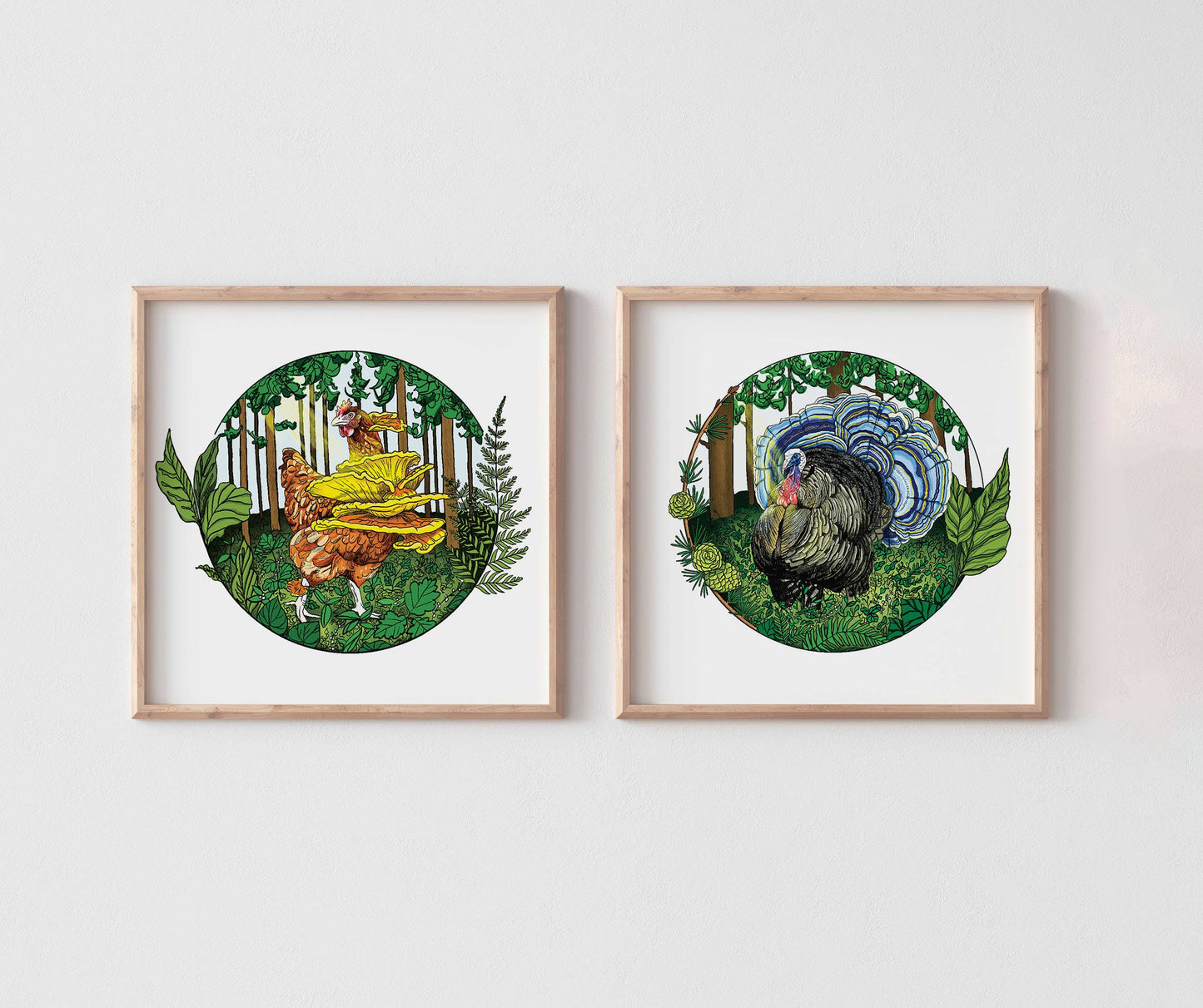 Foul Play Duo | Set of Two 8x8" Wall Hangings/Prints