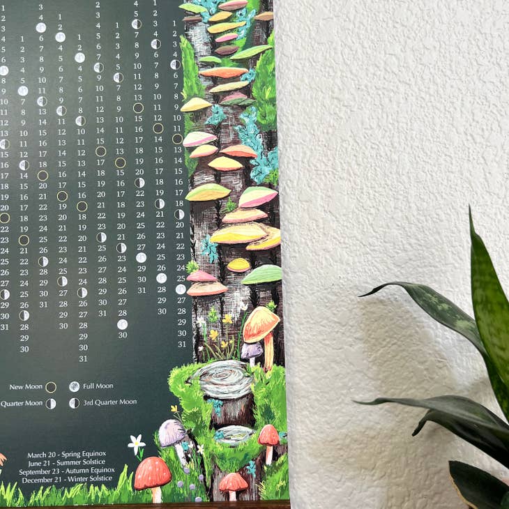 ON SALE!   2023 Lunar Calendar - Mushrooms and Moss