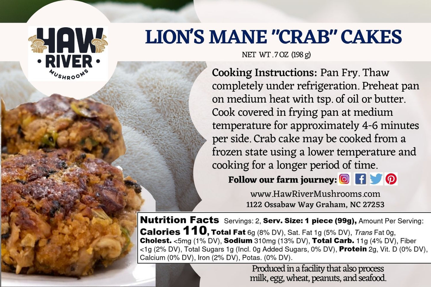 Lion's Mane "Crab" Cakes
